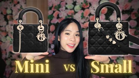 lady dior mini vs micro|lady dior small size.